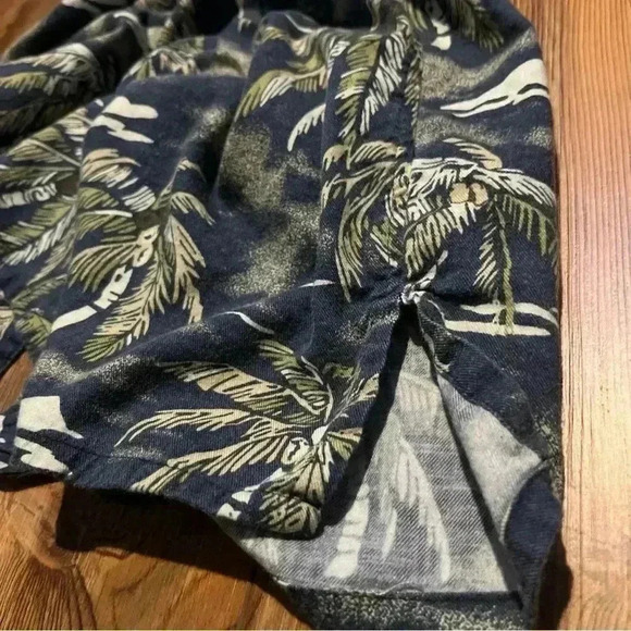 SUMMA Palm CoconutHawaiian Cotton/Rayon Blue Button Down Short Sleeve Shirt Sz M - Picture 8 of 9